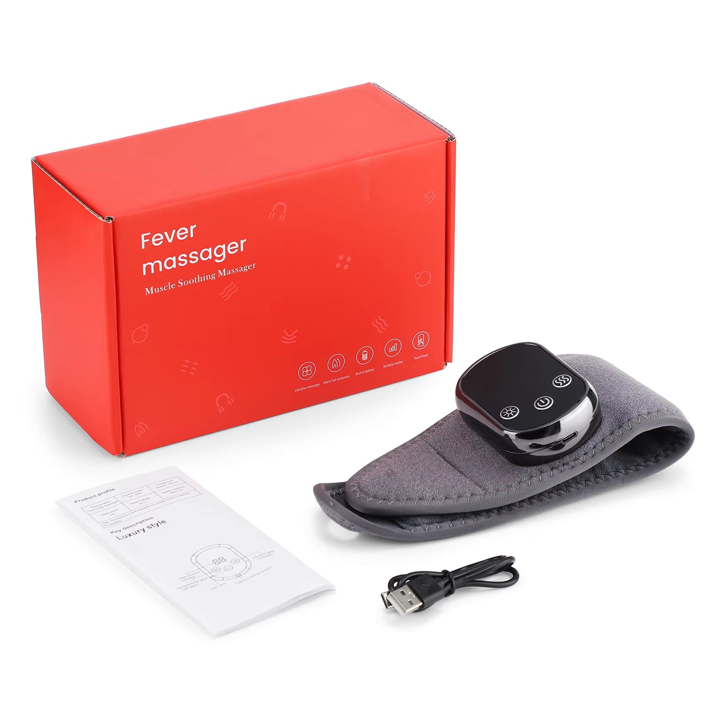 Electric Thermal Wrist Massager with Vibration & 5-Speed Hot Compress