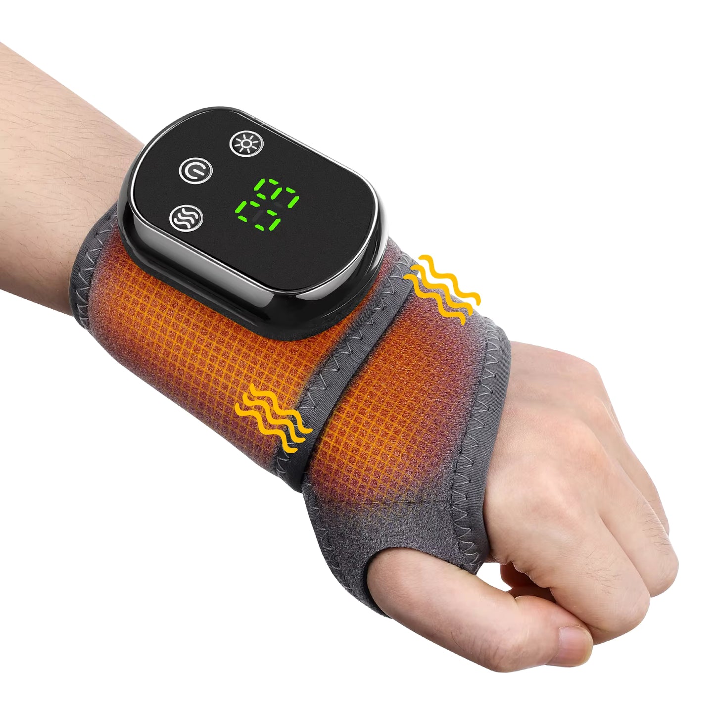 Electric Thermal Wrist Massager with Vibration & 5-Speed Hot Compress
