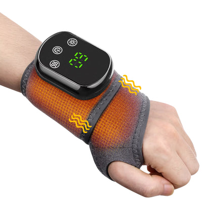 Electric Thermal Wrist Massager with Vibration & 5-Speed Hot Compress
